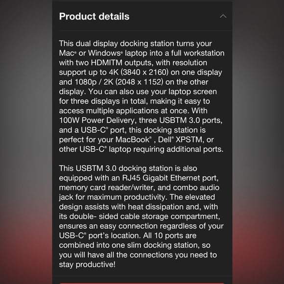 J5create USB-C  Dual HDMI Docking station 10 in 1 - Picture 11 of 12